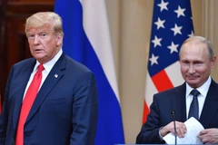 Tổng thống Nga Vladimir Putin và người đồng cấp Mỹ Donald Trump. (Nguồn: AFP)