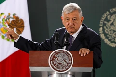 Tổng thống Mexico Andres Manuel Lopez Obrador phát biểu tại cuộc họp báo ở bang Chihuahua ngày 10/1/2020. (Ảnh: AFP/TTXVN)
