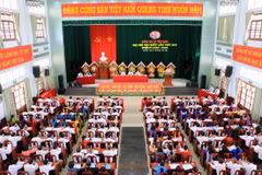 Quang cảnh một đại hội điểm cấp cơ sở. (Ảnh: Phạm Minh Tuấn/TTXVN)