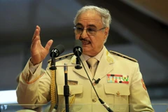 Tướng Khalifa Haftar, chỉ huy quân đội ở miền Đông Libya. (Ảnh: AFP/TTXVN)