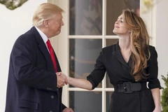 Tổng thống Mỹ Donald Trump và cố vấn cấp cao Hope Hicks. (Nguồn: AP)