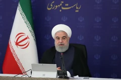 Tổng thống Iran Hassan Rouhani tại cuộc họp nội các ở Tehran, Iran. (Ảnh: AFP/TTXVN)