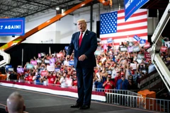 Tổng thống Donald Trump vận động tranh cử tại bang Nevada hôm 13/9. (Nguồn: The New York Times)