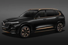 Mẫu SUV hạng sang mới của VinFast trong phiên bản màu vàng đồng sang trọng. (Ảnh nguồn: VinFast)