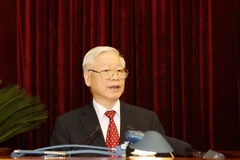 Tổng Bí thư, Chủ tịch nước Nguyễn Phú Trọng phát biểu khai mạc Hội nghị. (Ảnh: Trí Dũng/TTXVN)