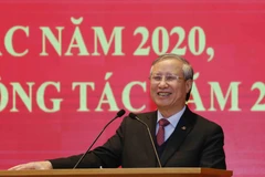 Thường trực Ban Bí thư Trần Quốc Vượng phát biểu chỉ đạo Hội nghị. (Ảnh: Phương Hoa/TTXVN)