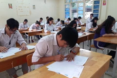 Thí sinh dự thi trung học phổ thông quốc gia 2019. (Ảnh: Phạm Mai/Vietnam+)