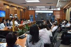 Chương trình đào tạo đã thu hút được sự tập trung cao độ của các giảng viên. (Ảnh: PV/Vietnam+)