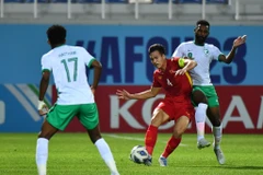 Hình ảnh U23 Việt Nam thi đấu nỗ lực tại tứ kết U23 châu Á 2022