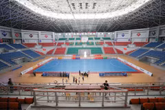 Nhà thi đấu Hà Nam sẵn sàng khai mạc bóng đá futsal tại SEA Games 31