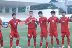 U19 Việt Nam thắng đậm 4-0 trước U19 Brunei với hai bàn thắng ở mỗi hiệp đấu. (Ảnh: VFF) 