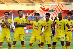 Hoàng Anh Gia Lai chơi tấn công khởi sắc trước Viettel nhưng không thể giành chiến thắng. (Ảnh: PV/Vietnam+) 