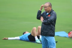 Huấn luyện viên Park Hang-seo tự tin tạo nên 'trận đấu trò' trước câu lạc bộ Borussia Dortmund. (Ảnh: PV/Vietnam+) 