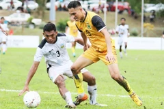 Đội tuyển Brunei vượt qua Timor Leste tại vòng play-off tranh vé tham dự AFF Cup 2022. (Ảnh: LĐBĐ Brunei) 