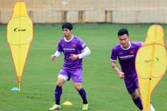 Đội tuyển Việt Nam đối mặt bài toàn khó về lực lượng trước trận gặp Oman vào ngày 24/3. (Ảnh: PV/Vietnam+) 