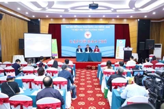 Ban tổ chức gặp gỡ báo chí, trao đổi thông tin về Đại hội Thể thao toàn quốc 2022. (Ảnh: PV/Vietnam+) 