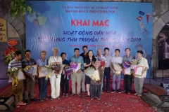 Nhiều nghệ nhân đã góp mặt tại Hoạt động văn hóa Tết Trung thu truyền thống năm 2019. (Ảnh: Minh Hiếu/Vietnam+)