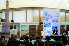 ông Nicolas Warnery, Đại sứ Pháp tại Việt Nam phát biểu tại hội thảo. (Ảnh: Minh Hiếu/Vietnam+)