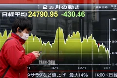 Nguy cơ kinh tế suy thoái khiến chứng khoán châu Á giảm điểm