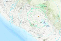 Động đất độ lớn 7,2 làm rung chuyển miền Nam Peru