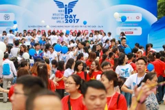 Sáng ngày 22/4 tại Quảng trường Lý Thái Tổ, Hà Nội đã diễn ra chương trình kỷ niệm 'Ngày sở hữu trí tuệ thế giới - IP Day' (26/4). (Ảnh: Minh Sơn/Vietnam+)