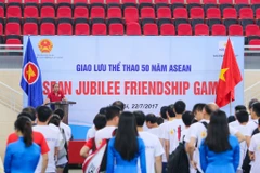 Sự kiện 'ASEAN GOLDEN GAME' được tổ chức chào mừng kỷ niệm 50 năm thành lập ASEAN. (Ảnh: Minh Sơn/Vietnam+) 