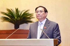 Chiều 5/11, tiếp tục Phiên chất vấn và trả lời chất vấn tại Kỳ họp thứ tư, Quốc hội khóa XV, Thủ tướng Phạm Minh Chính phát biểu làm rõ các vấn đề liên quan và trả lời chất vấn của đại biểu Quốc hội. (Ảnh: Doãn Tấn/TTXVN)