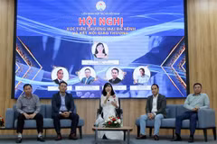 Các đại biểu tọa đàm về xúc tiến thương mại đa kênh, đưa nông sản đặc trưng vùng miền ra thị trường. (Ảnh: Tiến Lực/TTXVN)