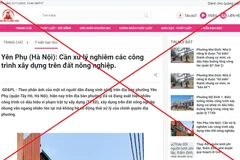 Giao diện một trang web giả mạo. (Nguồn: Vietnam+)