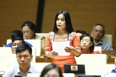 Đại biểu Quốc hội tỉnh Gia Lai Rơ Châm H’Phik phát biểu. (Ảnh minh họa: Minh Đức/TTXVN)