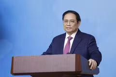 Thủ tướng Phạm Minh Chính chủ trì Hội nghị tổng kết công tác ngoại giao vaccine. (Ảnh: Dương Giang/TTXVN)