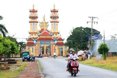 Diện mạo nông thôn mới khang trang ở xã chuẩn nông thôn mới nâng cao Trường Đông. (Ảnh: Hồng Đạt/TTXVN)