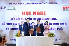 Lãnh đạo Sở Kế hoạch Đầu tư TPHCM và Vietcombak ký kết thoả thuận hợp tác. (Nguồn: Vietcombank)