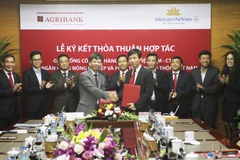 Lãnh đạo hai bên ký kết. (Nguồn: Agribank)