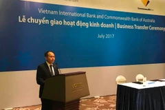 Tổng Giám đốc VIB Hàn Ngọc Vũ phát biểu tại lễ chuyển giao. (Nguồn: VIB)