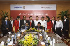 Lãnh đạo hai bên tham gia ký kết. (Nguồn: Agribank)