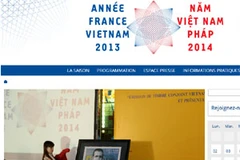 Giao diện trang http://www.anneefrancevietnam.com. (Ảnh: Vietnam+)