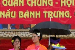 Hình ảnh phản cảm khi sai lỗi chính tả tại lễ hội đền Hùng 2010 (Nguồn: Internet)