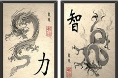 Mẫu loa tranh "Thiên long khởi thủy." (Ảnh: Châu Giang Art)