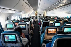 Hành khách trên một chuyến bay của Vietnam Airlines. (Ảnh: Minh Tuấn/Vietnam+)