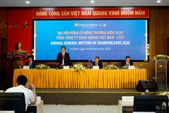 Đại hội cổ đông thường niên năm 2020 của Vietnam Airlines diễn ra sáng ngày 10/8. (Ảnh: Việt Hùng/Vietnam+)