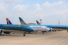 Thương hiệu kép giữa Vietnam Airlines và Pacific Airlines. (Ảnh: CTV/Vietnam+)
