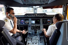 Đội ngũ phi công của Vietnam Airlines. (Ảnh: Đức Anh/Vietnam+)