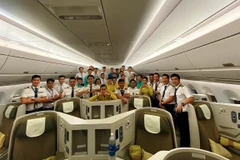 Mức lương của phi công và tiếp viên Vietnam Airlines giảm sâu do ảnh hưởng của dịch bệnh COVID-19. (Ảnh: Anh Tuấn/Vietnam+)