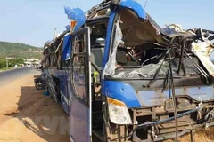 Hiện trường một vụ tai nạn giao thông. (Ảnh: TTXVN)