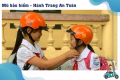 Một bức ảnh của em học sinh tiểu học tham gia dự thi Hành trang an toàn. (Ảnh: Quỹ AIP cung cấp)