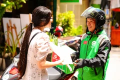 Ứng dụng giao hàng (GoSend) của Gojek tại thị trường Việt Nam. (Ảnh: PV/Vietnam+)