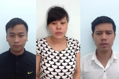 3 Giám đốc Thái, Thị, Thắng tại cơ quan công an. (Ảnh: CQĐT cung cấp)