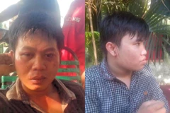 Hai phóng viên báo Giao thông sau khi bị nhóm côn đồ hành hung (Ảnh: Báo Giao thông cung cấp) 