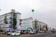 Một góc khu chung cư nhà ở xã hội Hòa Lợi, thị xã Bến Cát. (Ảnh: Quách Lắm/TTXVN)
